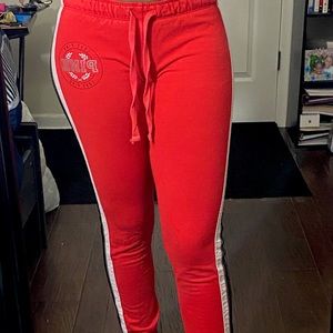 Pink jogger sweat pants